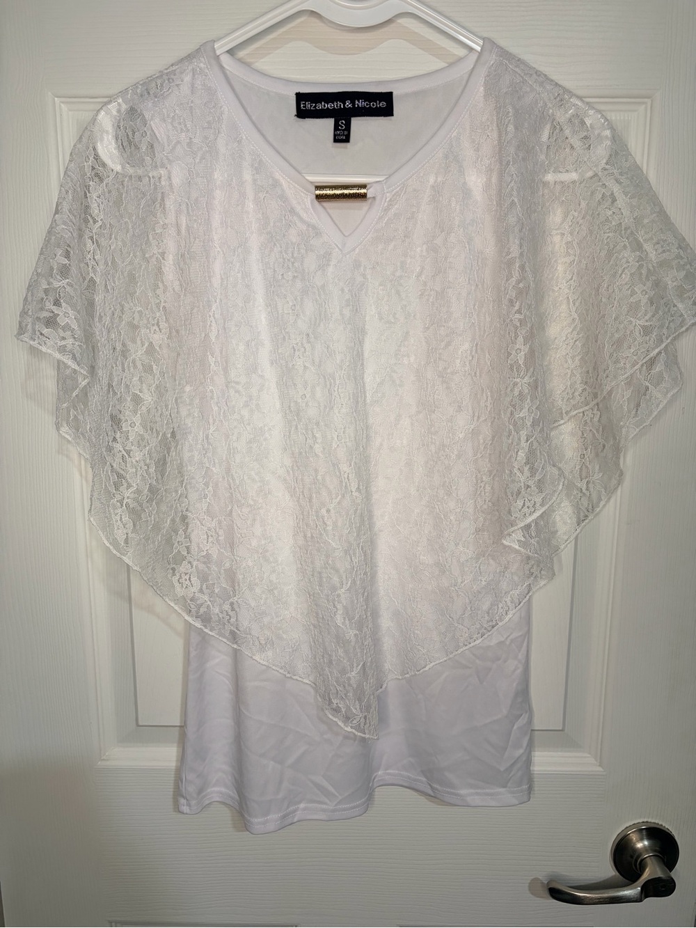 White Lace Overlay Top